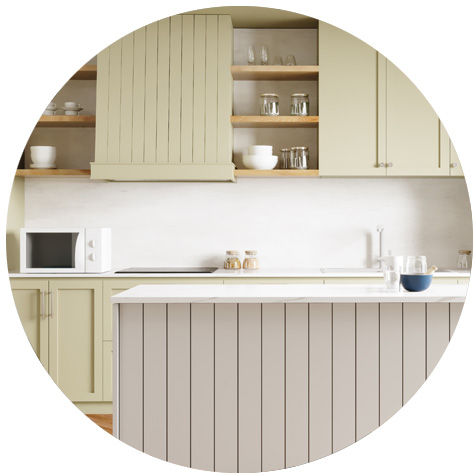 A clean, beautiful modern kitchen