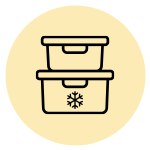 Storage bins icon.